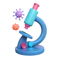 Microscope and Virus A Visual Representation of Scientific Exploration png