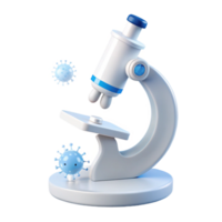 Microscope Examining Tiny Virus png