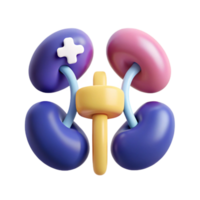 3D Illustration of a Colorful Abstract Shape with a Plus Symbol png