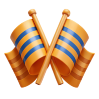 3D Render of Crossed Checkered Flags png