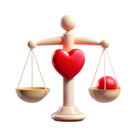 Scales of Justice with a Heart png