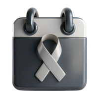Calendar Icon with White Ribbon A Symbol of Awareness png