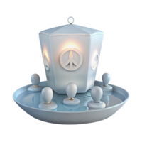 Peace Symbol Lantern with Glowing Lights png