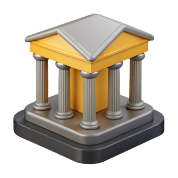 3d rendre de une classique bâtiment avec Colonnes png