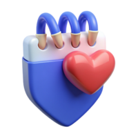 Calendar with a Heart A Reminder of Important Dates png