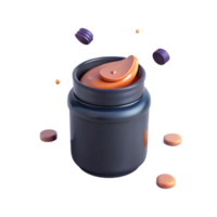 Creamy Chocolate Spread in a Jar with Scattered Chocolate Disks png