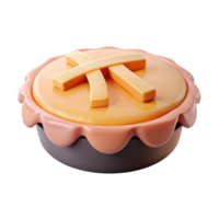 3D Render of a Pie with Pi Symbol png