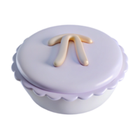 3D Rendered Pi Symbol on a Pie Crust png
