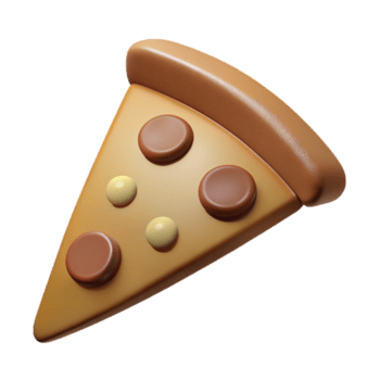 3d rendido pizza fatia com coberturas png