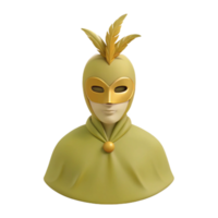 3D Rendering of a Masked Figure in a Cape png