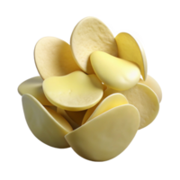 Close-up of Crispy Potato Chips in a Pile png