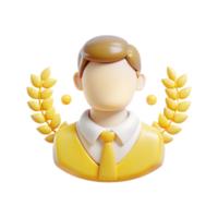 3D Rendering of a Person with a Laurel Wreath png