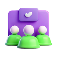 3D Icon Group Checkmark png