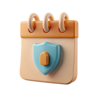 Calendar with Shield Icon Security and Scheduling png