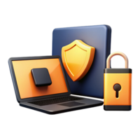 Cybersecurity Protect Your Laptop with a Secure Lock png