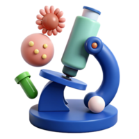 Microscope with Colorful Objects png