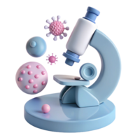 Microscope and Viruses Exploring the Microscopic World png