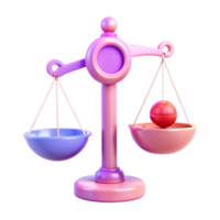 3D Rendered Scale with Empty and Full Bowl png
