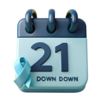 Calendar Icon with Blue Ribbon and Down Down Text png