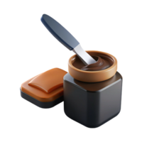 Chocolate Spread in a Jar with a Spatula png