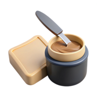 Chocolate Spread in a Jar with a Spatula png
