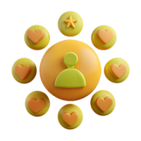 Social Media User Profile with Multiple Likes and a Star png