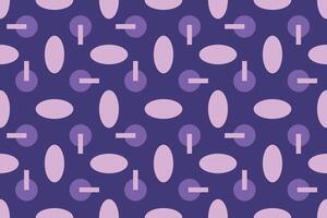 Geometric shapes dark purple background seamless repeat pattern vector