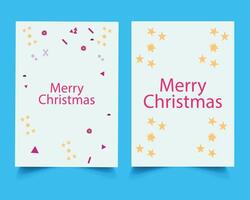 Merry Christmas and Happy New Year greeting card. Beautiful and modern Xmas design with typography, Christmas tree branches, balls, pattern. Minimal art banner, poster, cover templates vector
