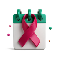 Calendar with Pink Ribbon for Awareness png