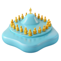 Leadership and Teamwork Illustration of a Leader Standing Above a Group png