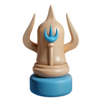 3D Render of a Religious Symbol with a Trident png