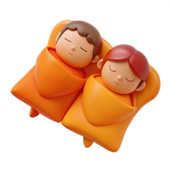 Schlafen Paar 3d machen gemütlich kuschelt im ein Decke png