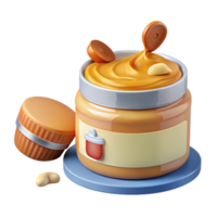Peanut Butter with Caramel and Chocolate Topping png