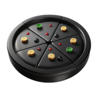 Puzzle Game with Circular Base and Colored Pieces png