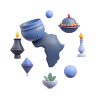 3D Rendered Objects Candle, Pot, Plant, Africa, Sphere png