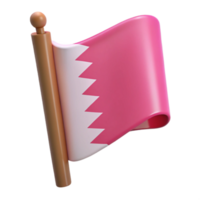 3D Render of a Waving Flag with a White Jagged Design on a Pink Background png