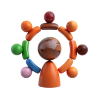 Global Community, Unity, and Connection A 3D Illustration png