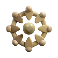 Circle of People Holding Hands Around a Heart png