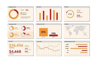 Elements of infographics on a white background. Use in presentation templates, flyer and leaflet, corporate report vector