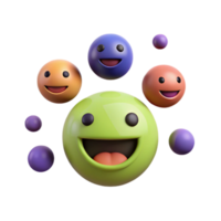 Smiling Emojis in a Circle png