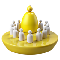 Surrounding the Golden Object A 3D Illustration of Community and Unity png