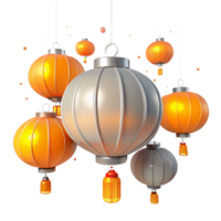 Illuminated Lanterns A Festive Display of Light and Color png