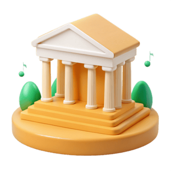 classique bâtiment avec Colonnes et pas 3d rendre png