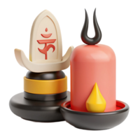 3D Render of Stacked Symbolic Objects png