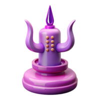 3D Render of a Purple and Pink Abstract Object with a Flame Top png