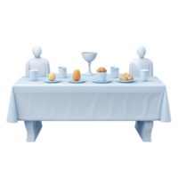 Minimalist Table Setting with Two Place Settings png
