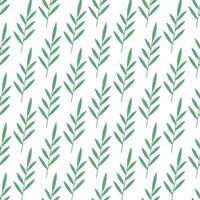Botanical pattern with plant leaves, seamless spring pattern vector