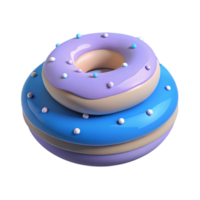 Stack of Colorful Donuts with Sprinkles png