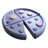 3D Render of a Pizza with Missing Slice png