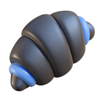 Abstract 3D Render of a Curved, Multi-Layered Object png